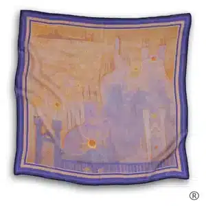 Šilkinė georgette skarelė – „Sonata I (Saulės sonata). Allegro”-001