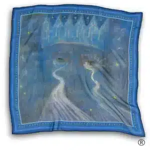 Šilkinė georgette skarelė – „Amžinybė”-001