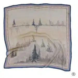 Šilkinė georgette skarelė – „Fuga“-001