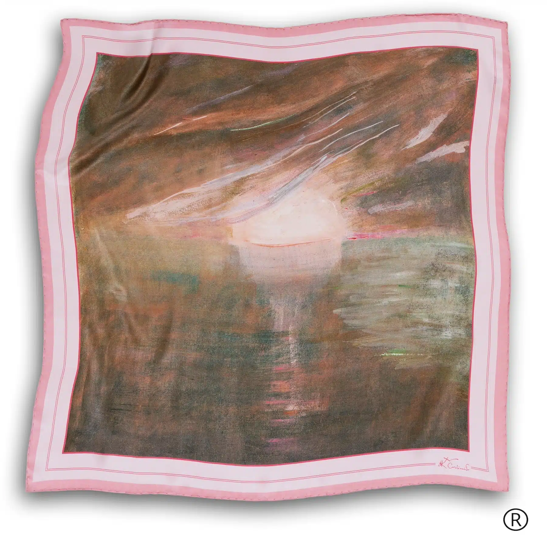 Šilkinė skarelė – „Pasaulio sutvėrimas XIII”-001