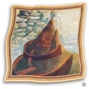 Šilkinė skarelė „Pilies pasaka“-001